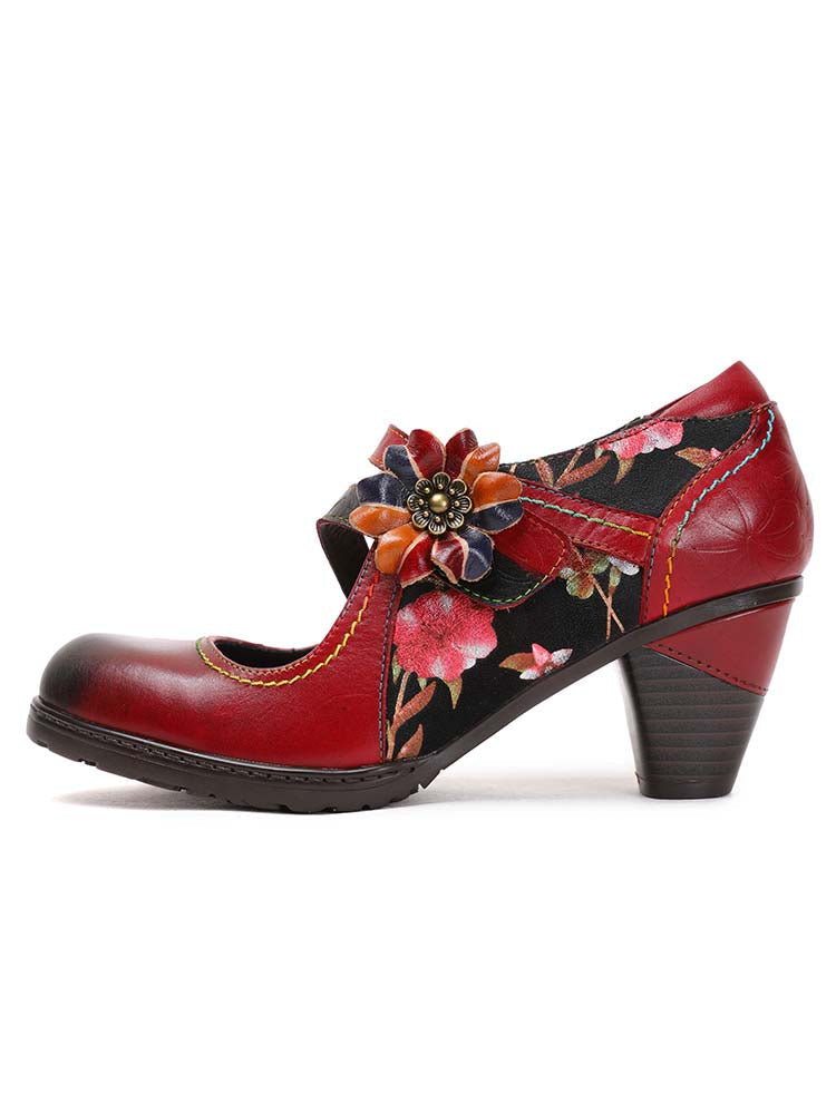 Veda Hand Embossed Leather Shoes – product view 4