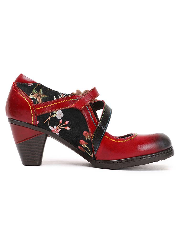 Veda Hand Embossed Leather Shoes – product view 5