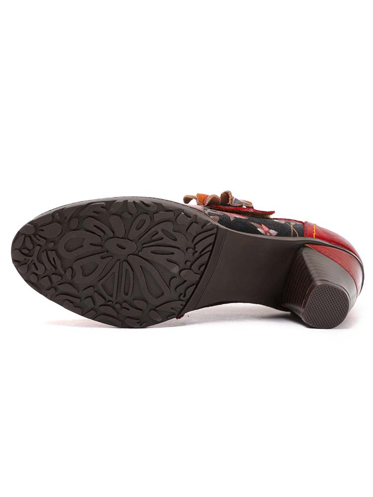 Veda Hand Embossed Leather Shoes – product view 8