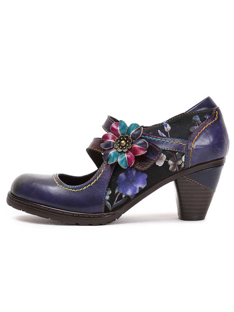 Veda Hand Embossed Leather Shoes – product view 25