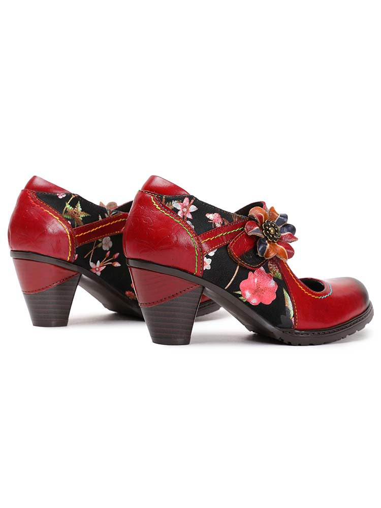 Veda Hand Embossed Leather Shoes – product view 7