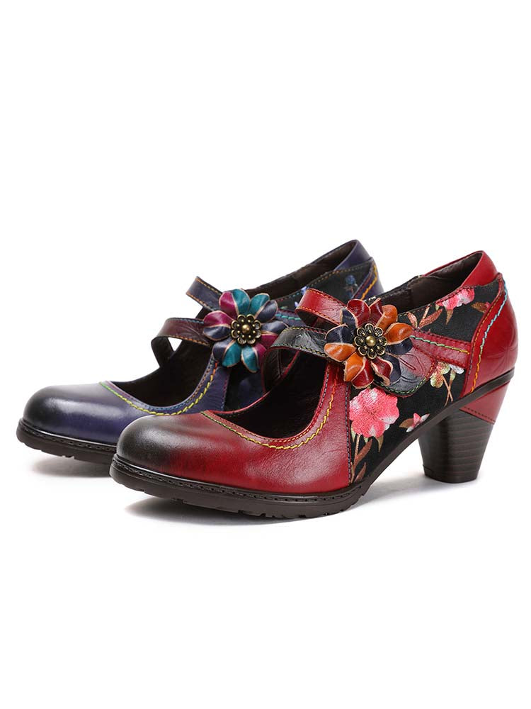 Veda Hand Embossed Leather Shoes – product view 41