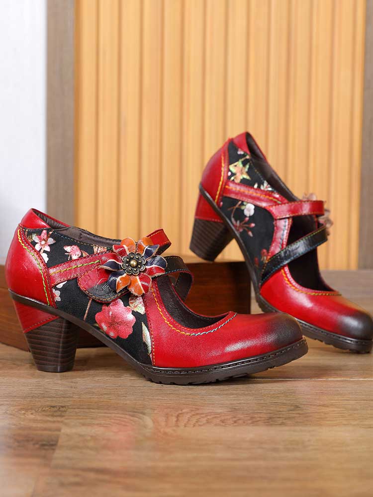Veda Hand Embossed Leather Shoes – product view 18