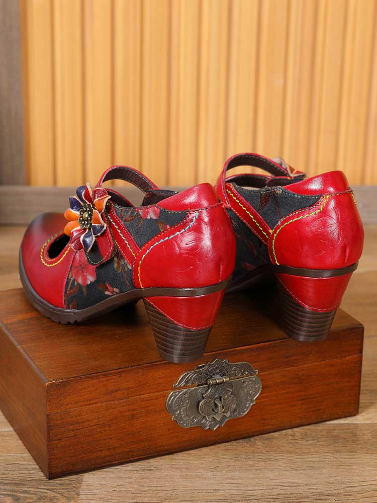 Veda Hand Embossed Leather Shoes – product view 22
