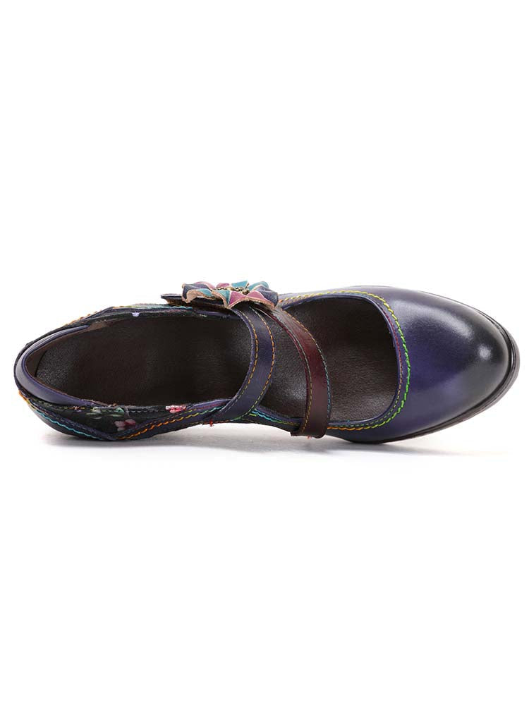 Veda Hand Embossed Leather Shoes – product view 30