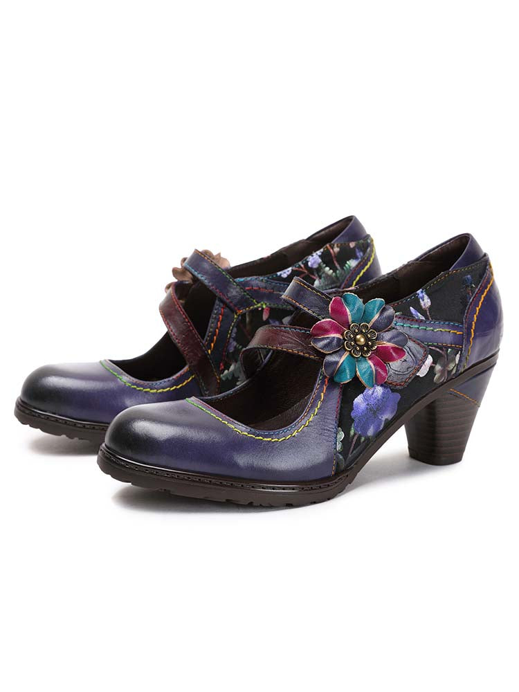 Veda Hand Embossed Leather Shoes – product view 23