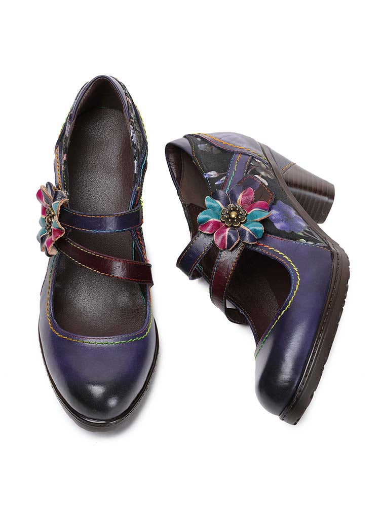 Veda Hand Embossed Leather Shoes – product view 27