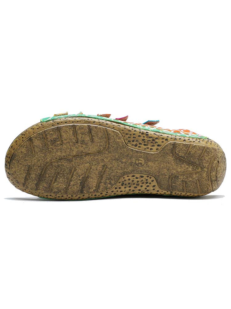 Comfy Printed Leather Flower Sandals – product view 11