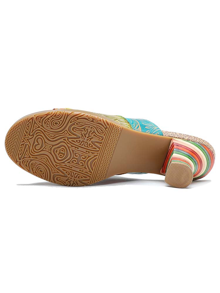Four Color Splicing Slippers – product view 10