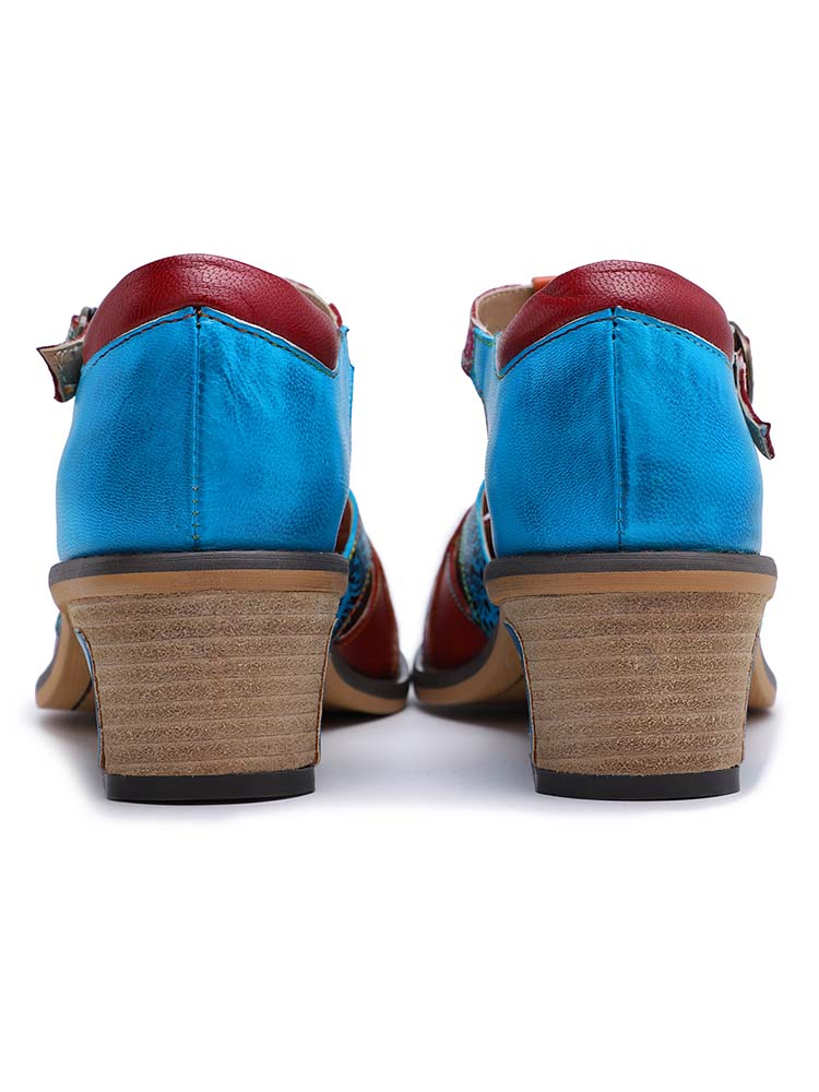 Genuine Leather Flower Retro Shoes – product view 11