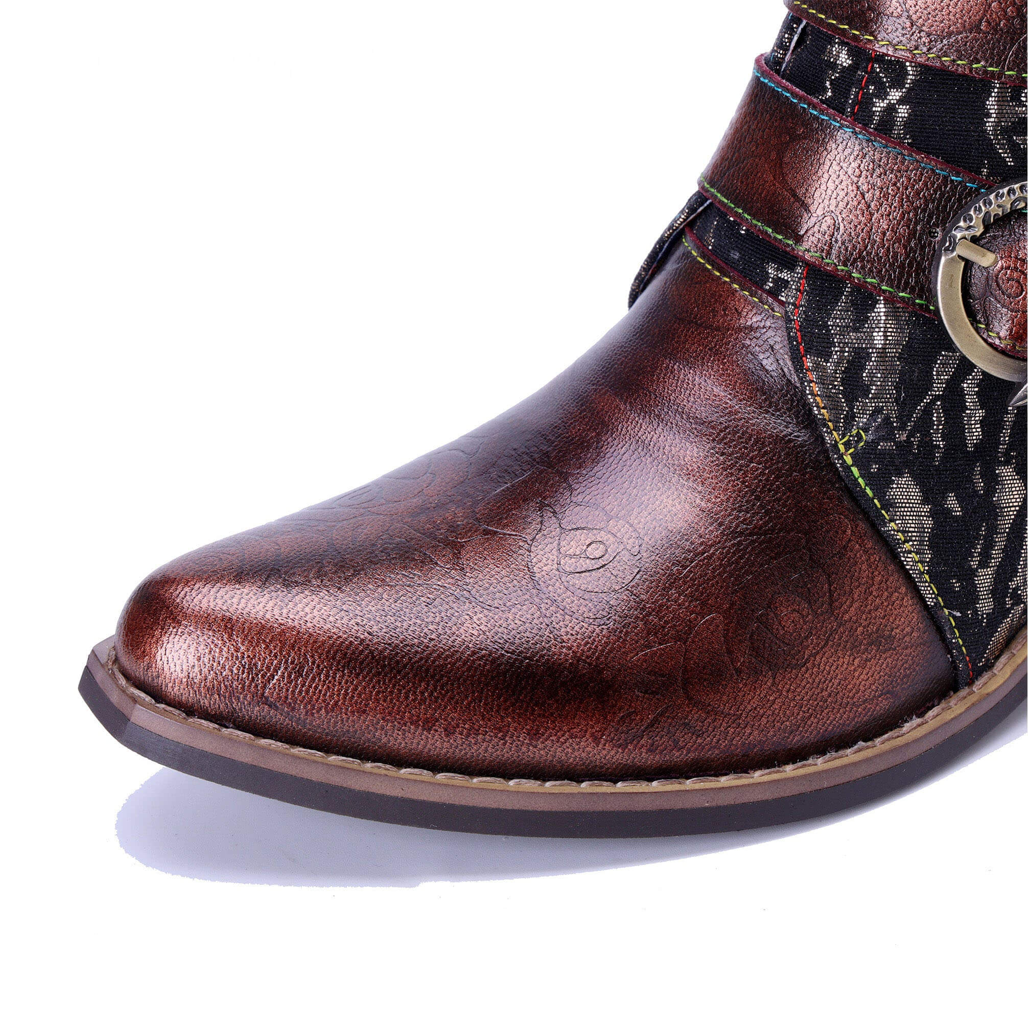 Colorstepshoes Straps Rebel Ankle Boots