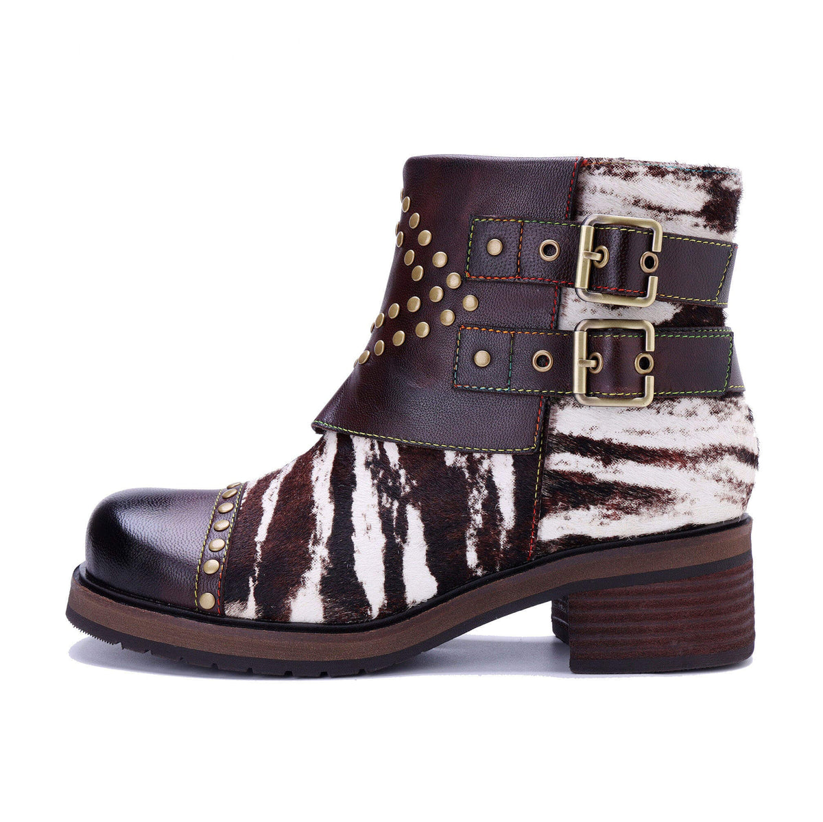Colorstepshoes Wild Zebra Flat Ankle Boots – product view 6