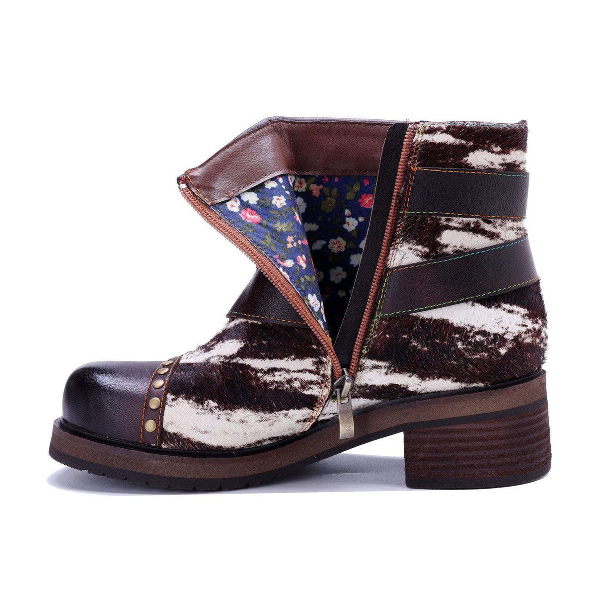 Colorstepshoes Wild Zebra Flat Ankle Boots – product view 9