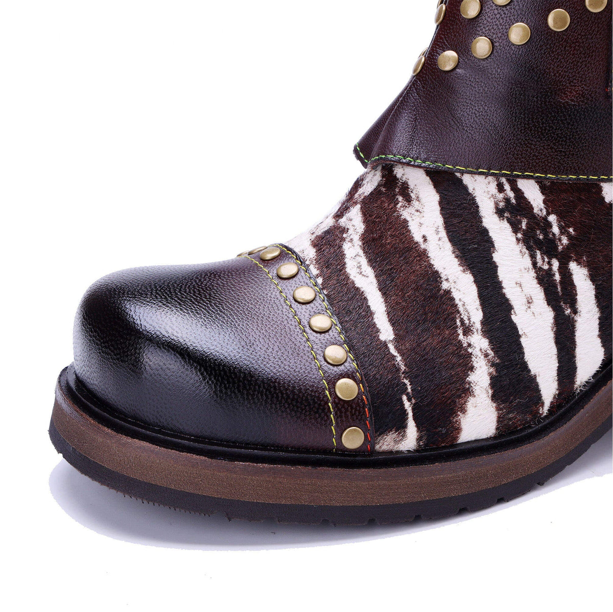 Colorstepshoes Wild Zebra Flat Ankle Boots – product view 7