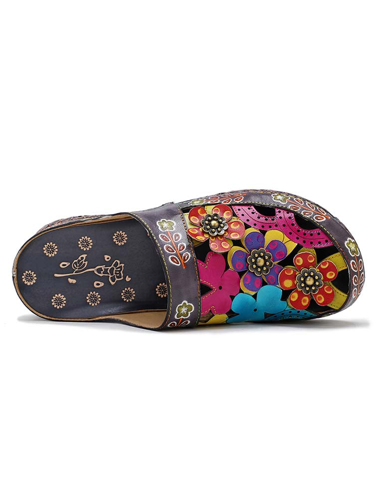 Flowers Handmade Colorful Slippers – product view 9
