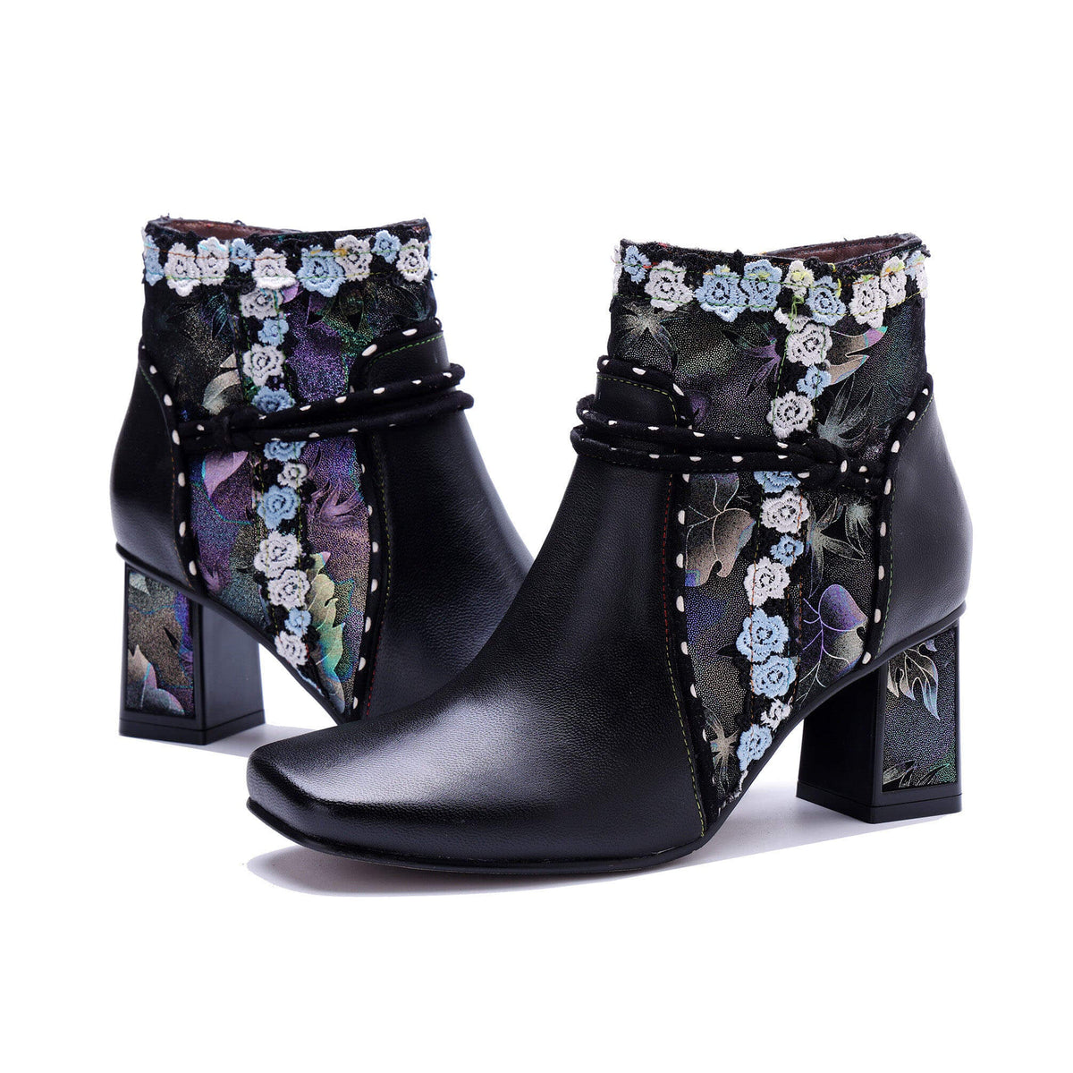 Colorstepshoes Midnight Bloom Ankle Boots – product view 2