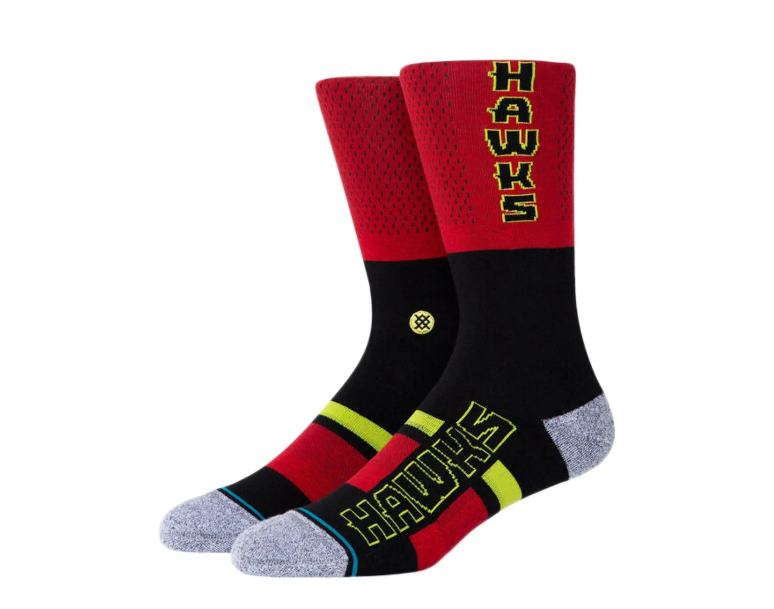 Stance Hawks Shortcut 2 NBA Men's Crew Socks — Red/Black