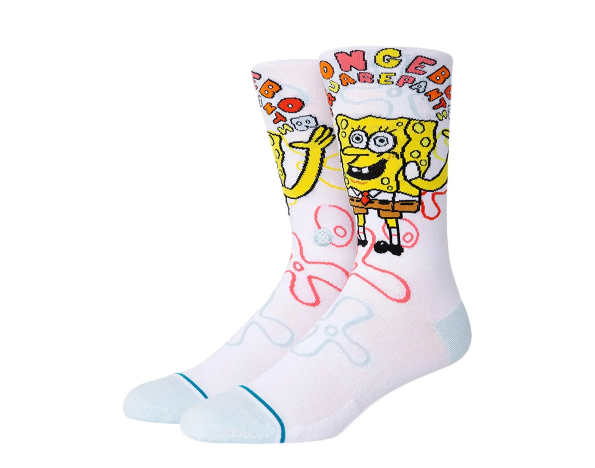 Stance x Sponge Bob Imagination Bob Men's Crew Socks — White