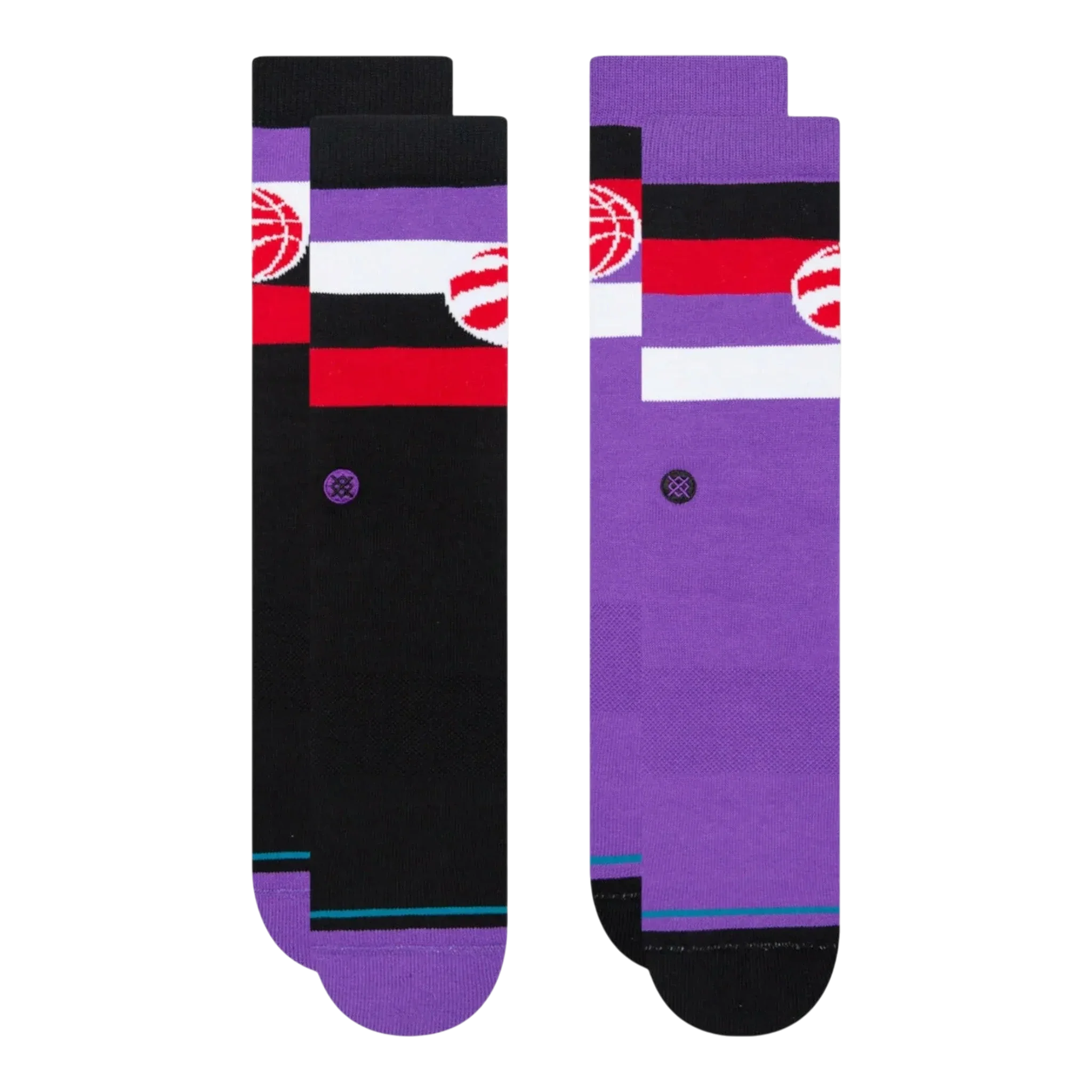 Stance Raptors ST Men 2-Pack Crew Socks Purple/Black/Red