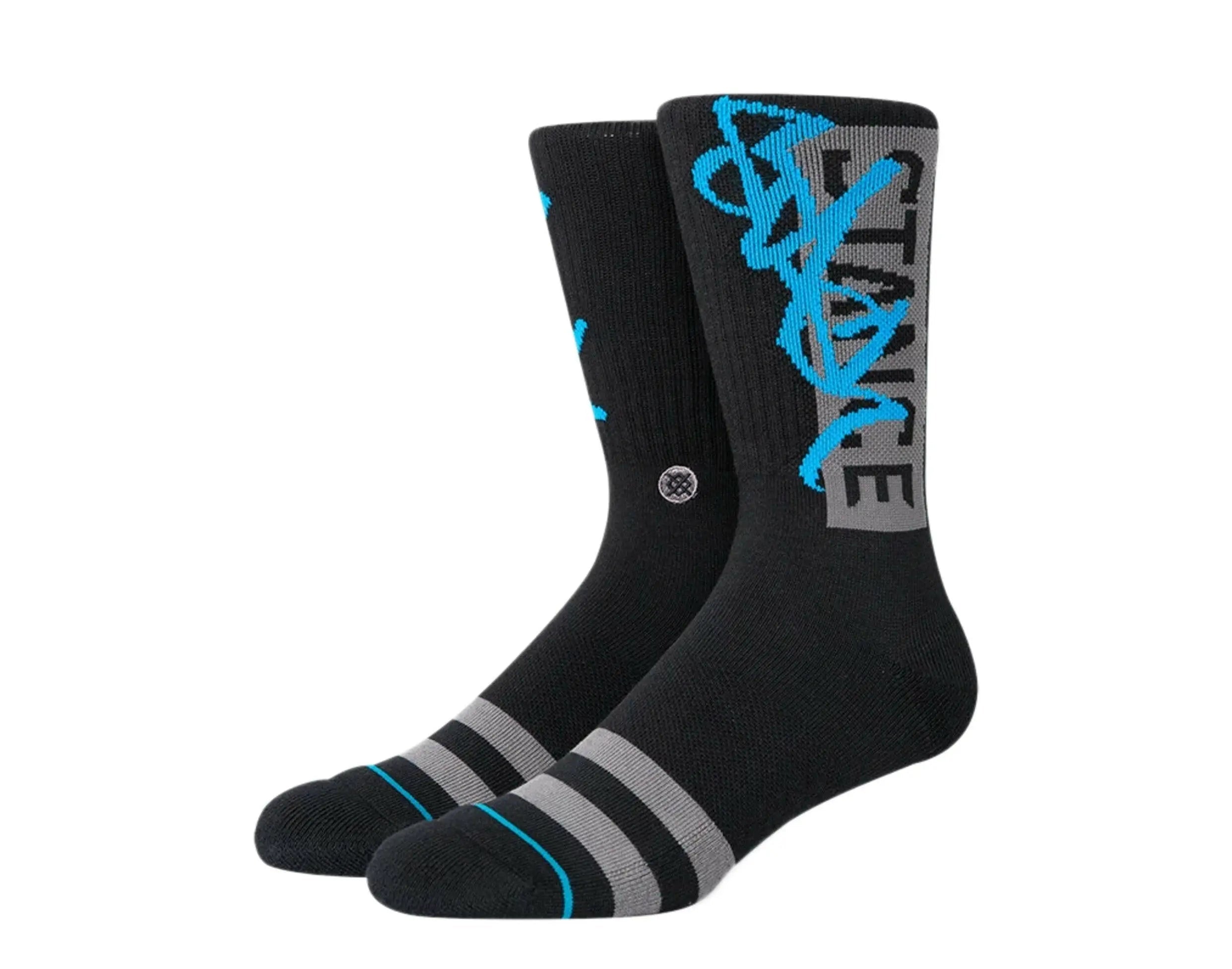 Stance Stash OG Men's Crew Socks — Black/Grey/Blue