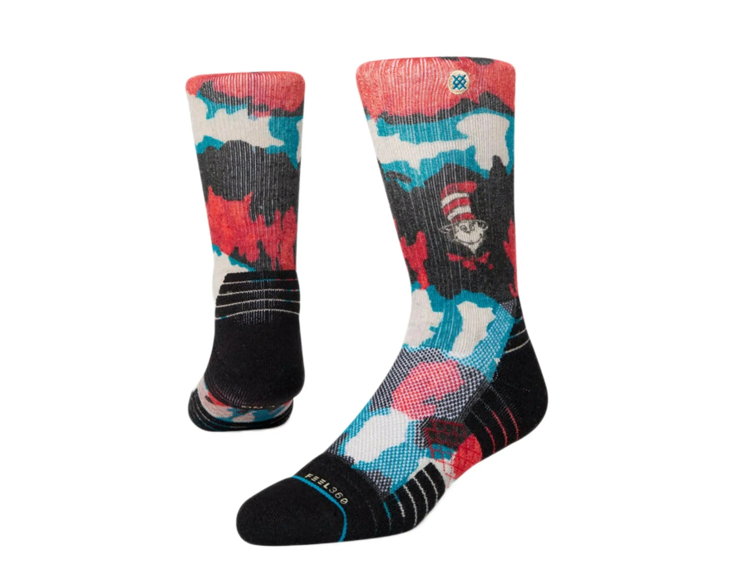 Stance Cat In The Hat Hike Men's Crew Socks — Black