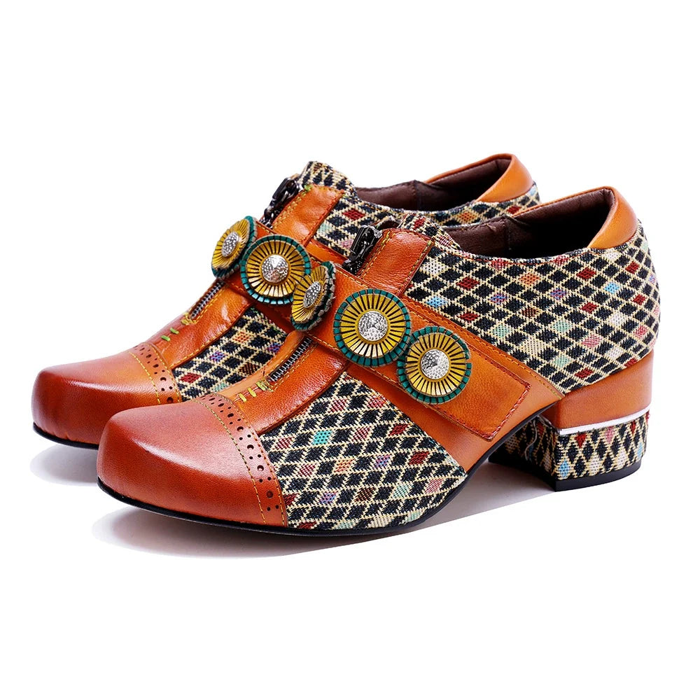Colorstepshoes Vintage Handmade Color-Block Shoes