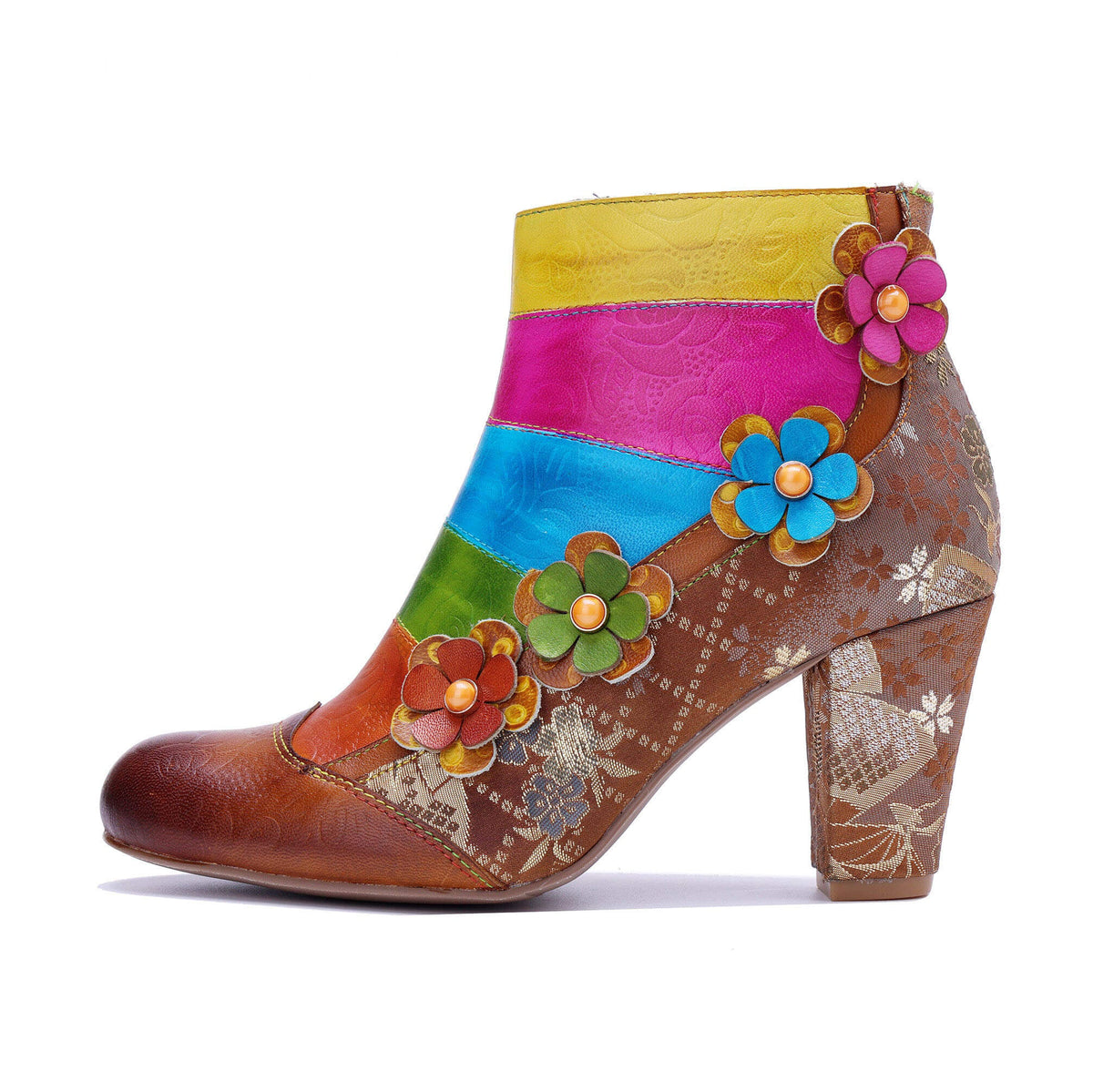 Colorstepshoes Rainbow Bloom Ankle Boots – product view 4