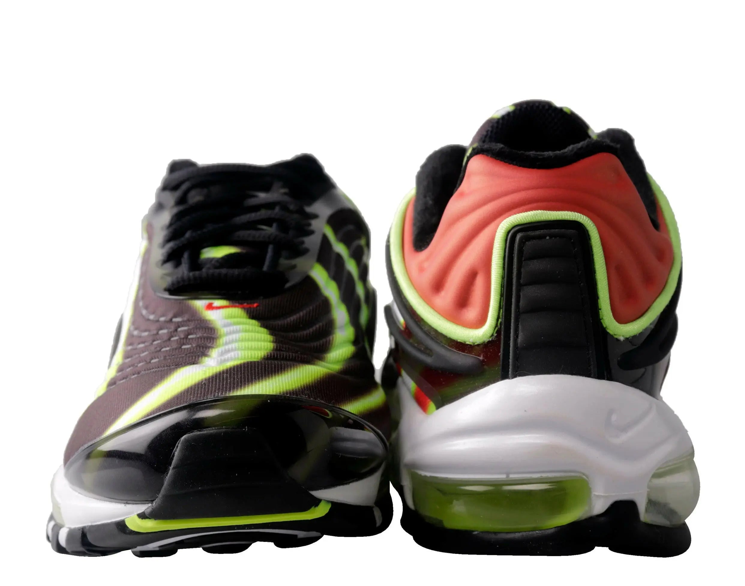 Nike Air Max Deluxe Men Running Sneakers Black/Volt-Habanero Red-White