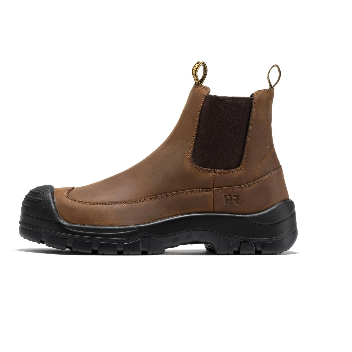 ROCKROOSTER Woodland Brown 6 inch Composite Toe Pull-on Leather Work Boots AK664 – product view 3