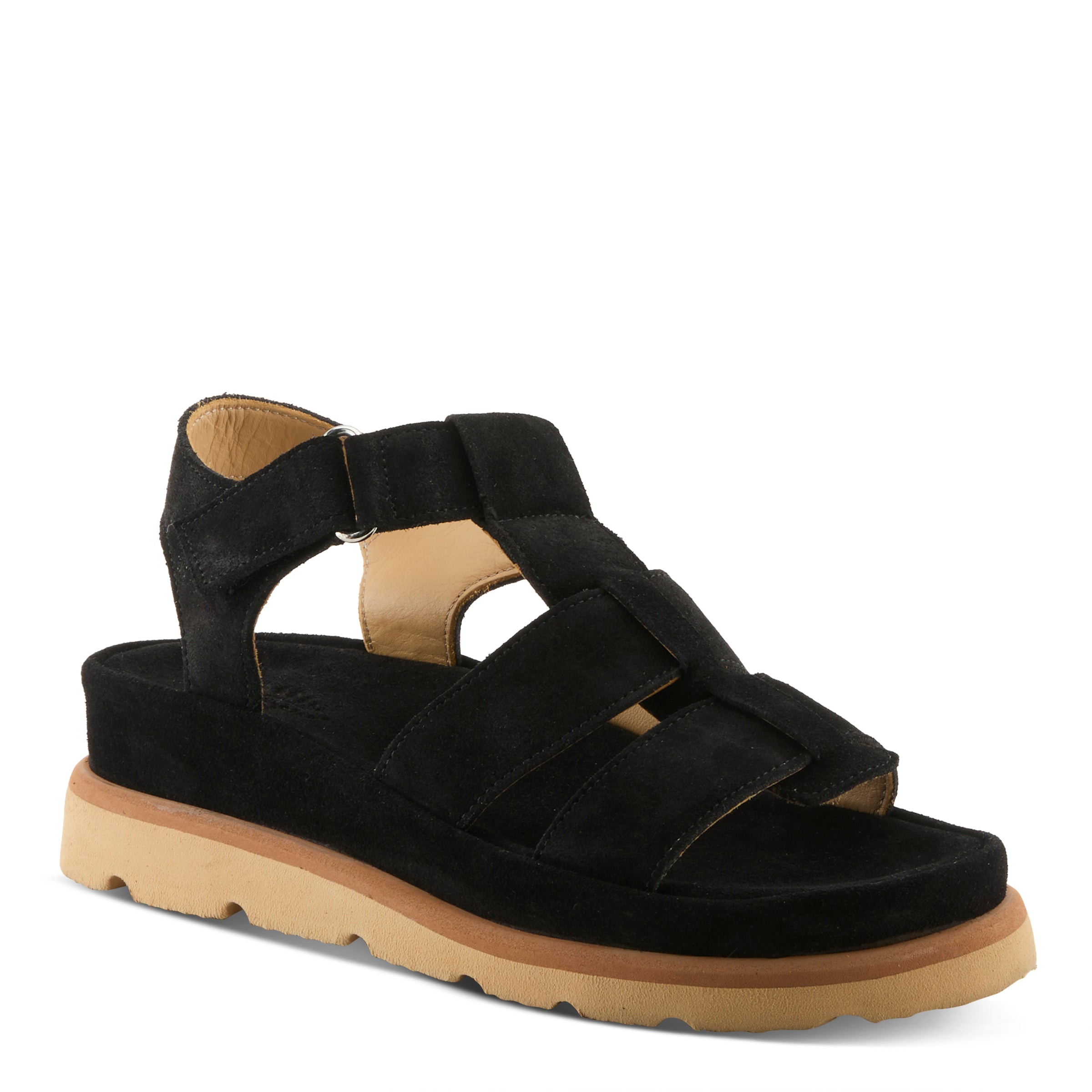 Spring Step SPRING STEP ANNIEROSE SANDALS sandal in black suede with comfortable everyday design