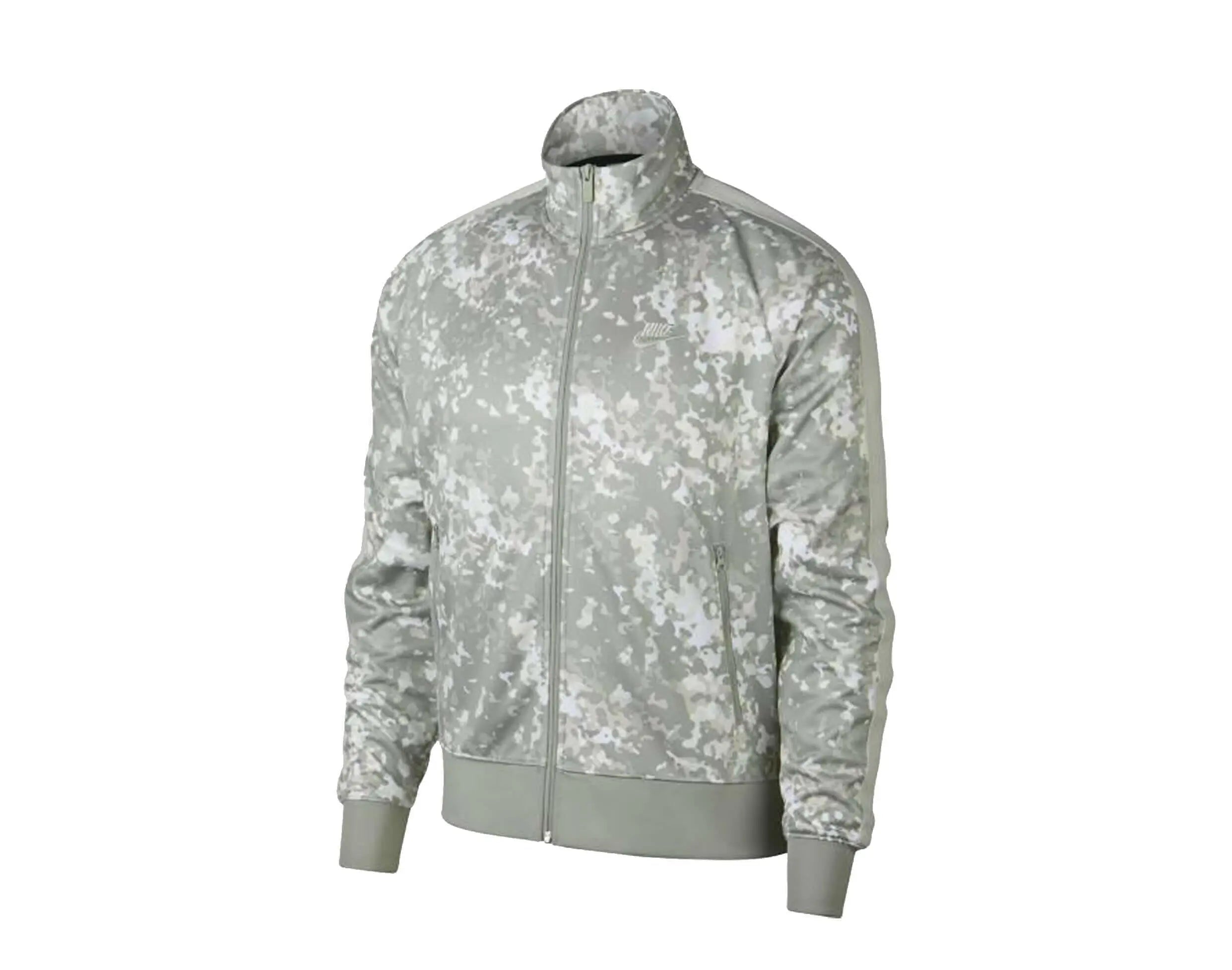 Nike Sportswear Camo Tribute Full Zip Men Track Jacket Light Bone/Spruce Fog