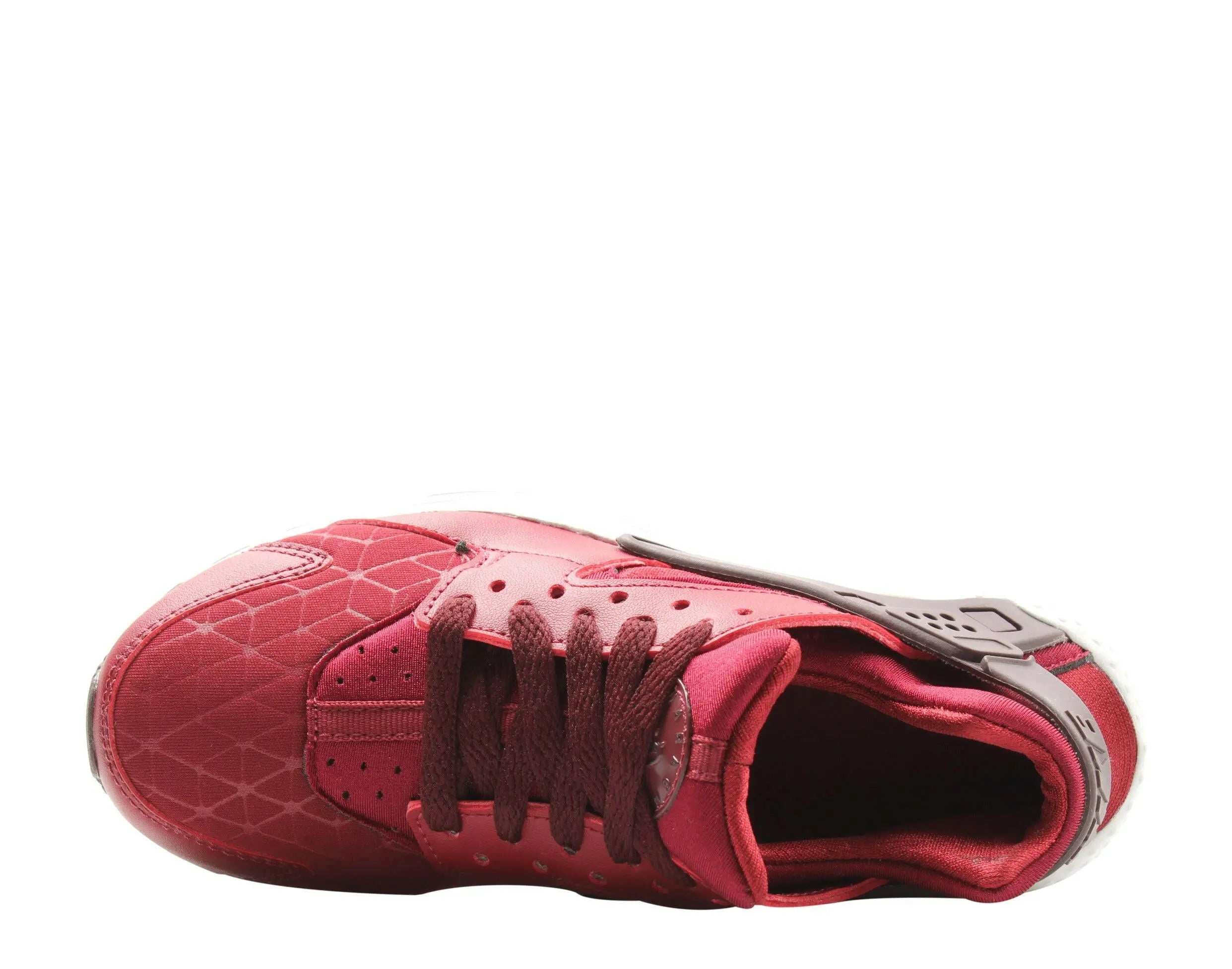 Nike Huarache Run TU Big Kids Running Shoes Team Red/Burgundy Crush