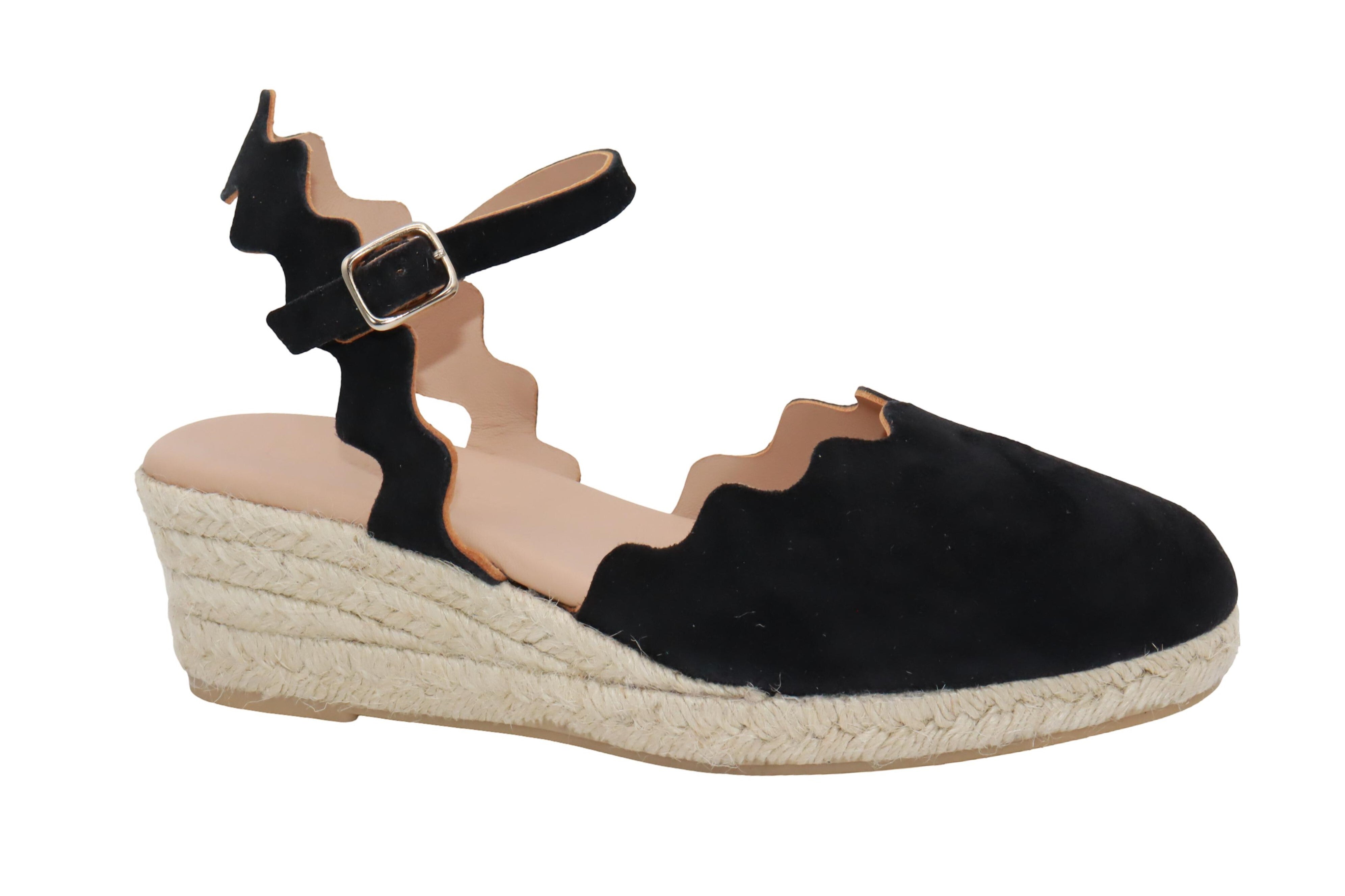 Eric Michael Abilene Spanish Suede Espadrille Wedge