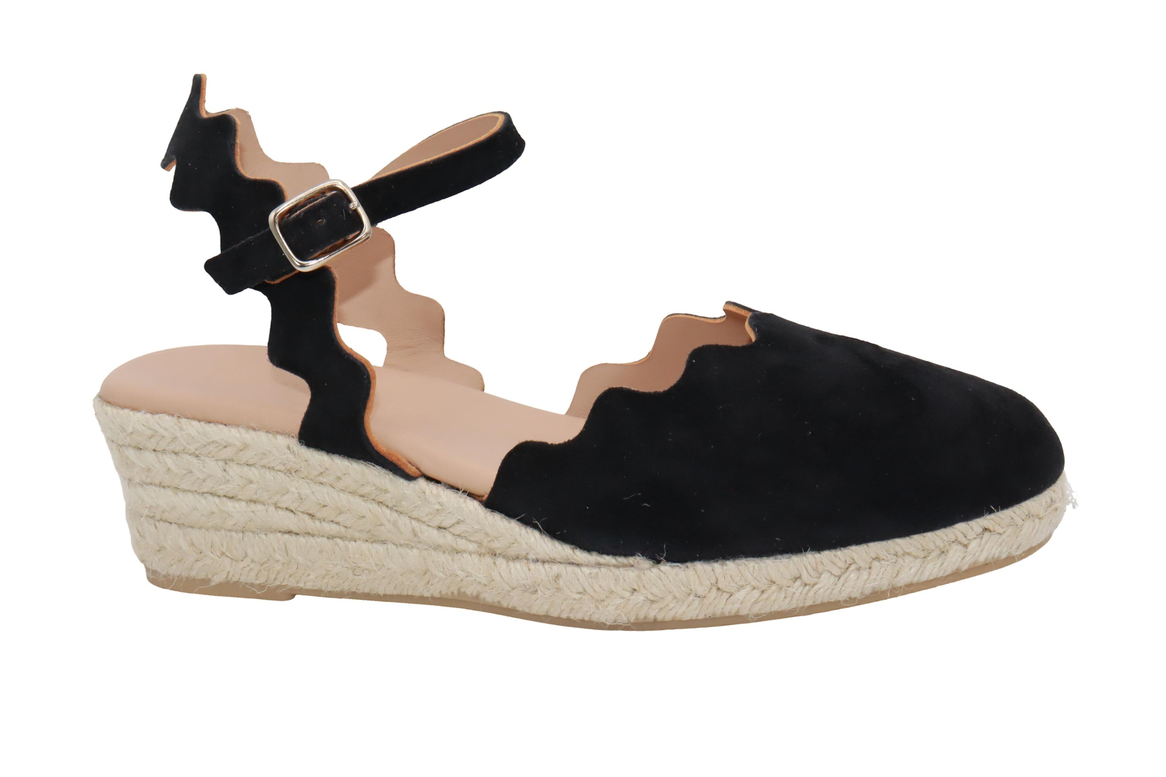 Eric Michael Abilene Spanish Suede Espadrille Wedge