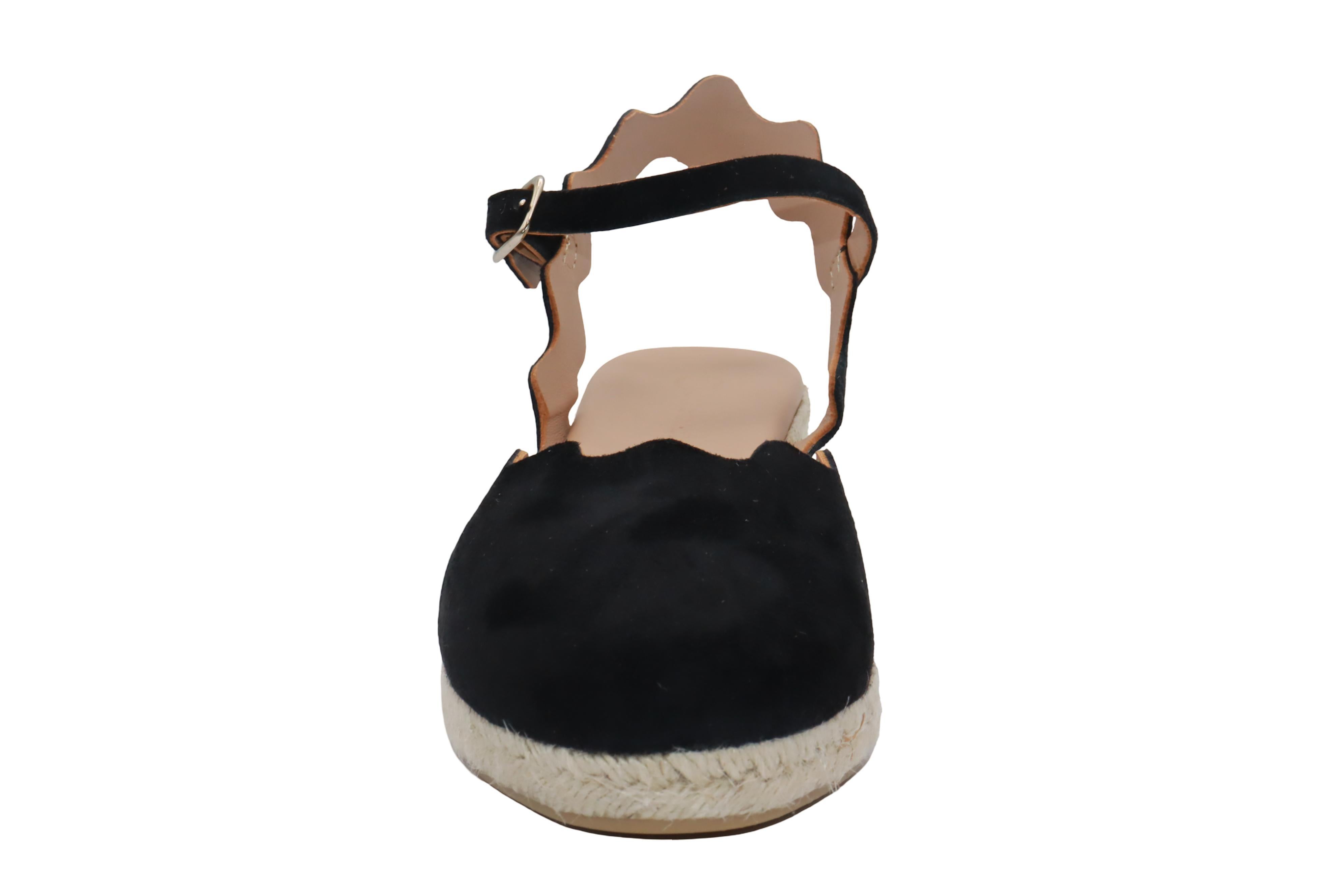 Eric Michael Abilene Spanish Suede Espadrille Wedge