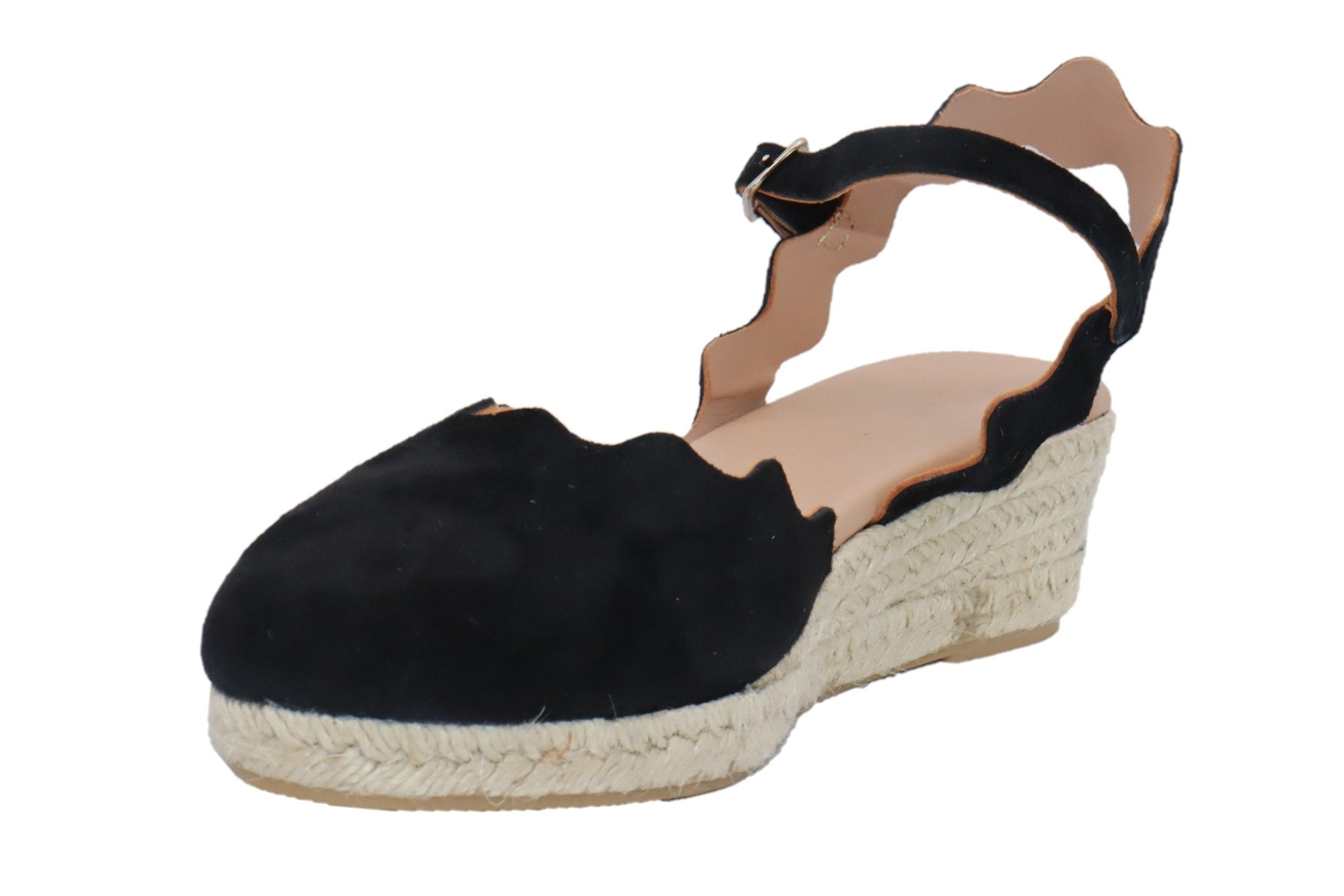 Eric Michael Abilene Spanish Suede Espadrille Wedge