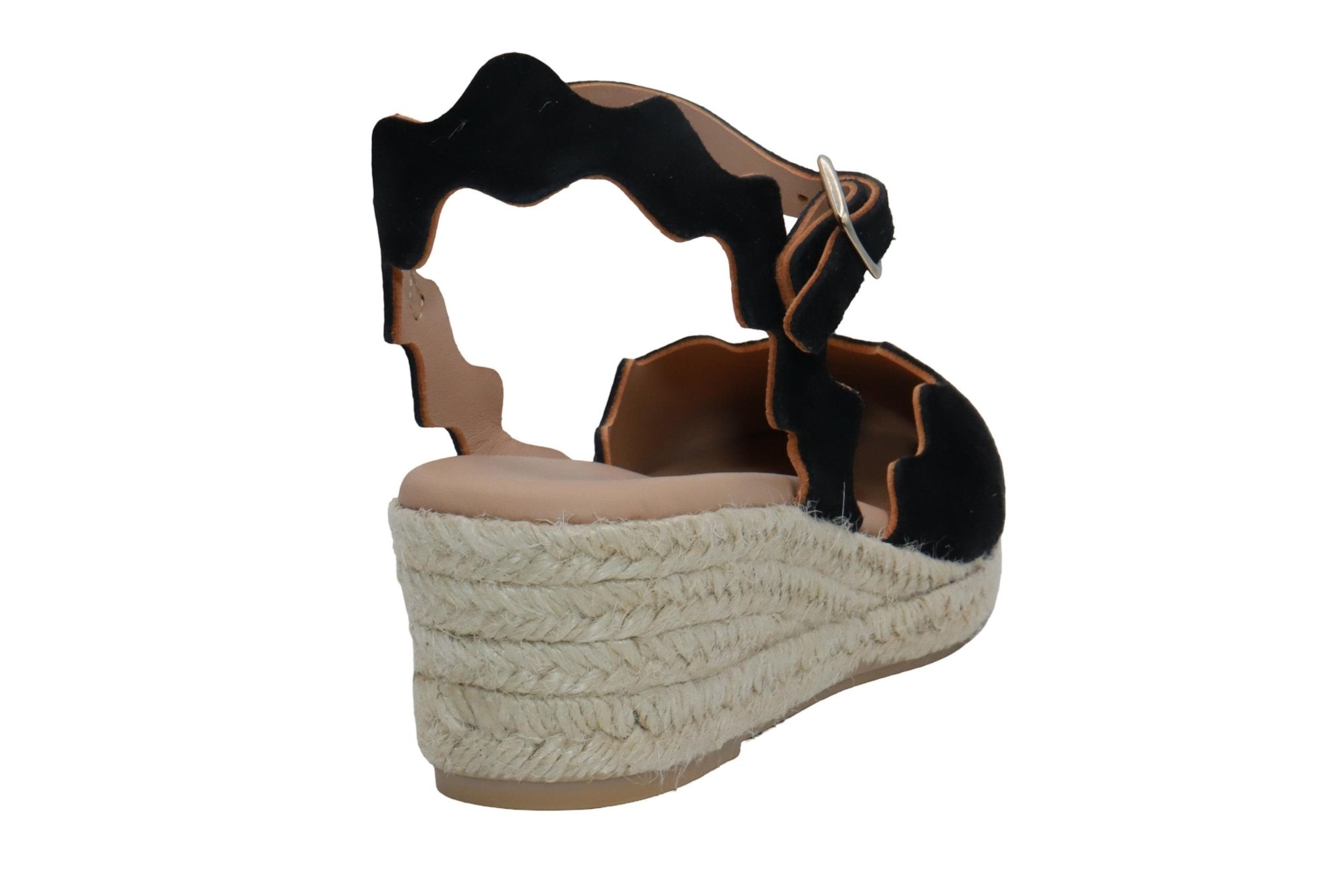 Eric Michael Abilene Spanish Suede Espadrille Wedge