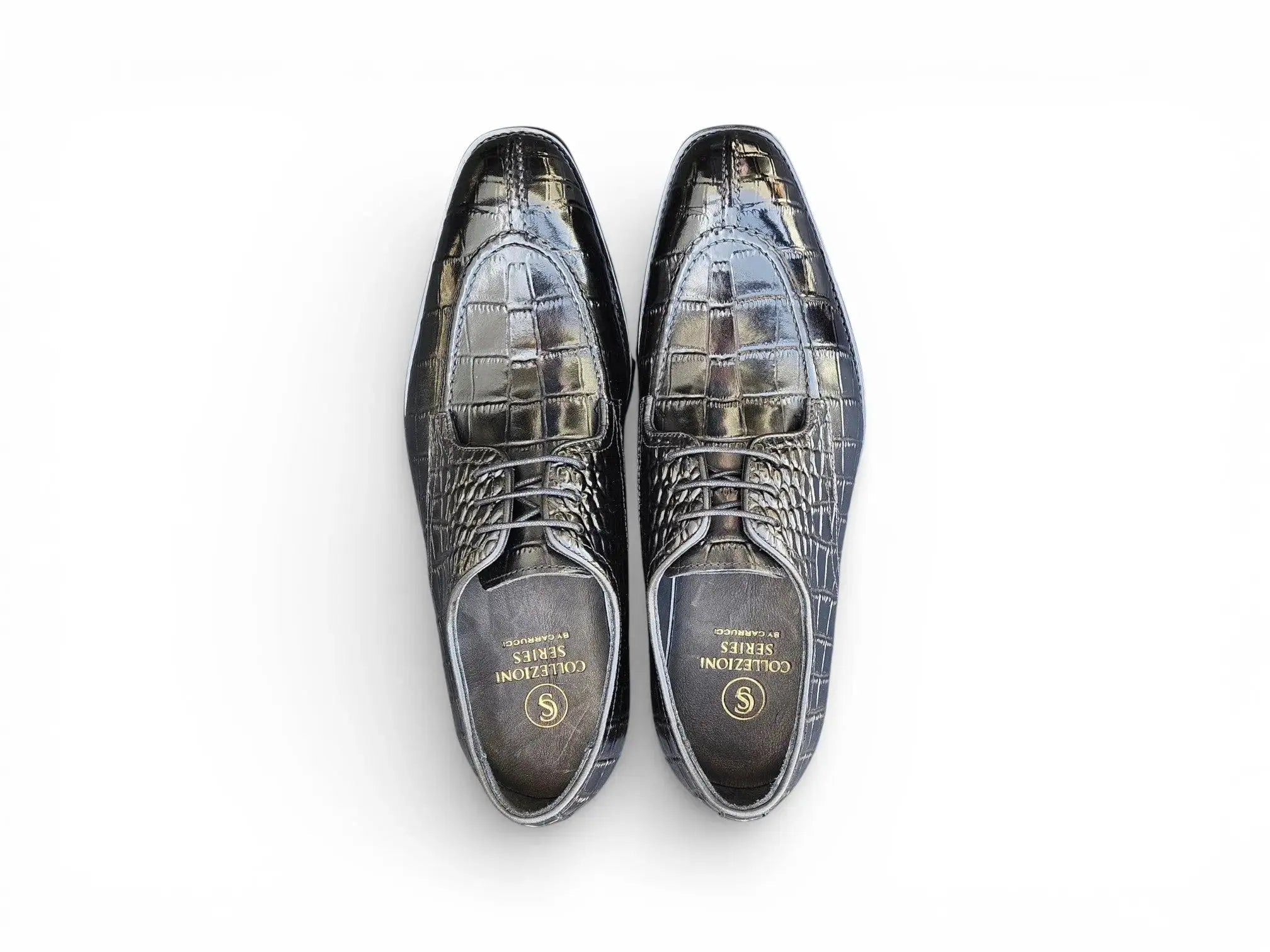 Allen II Embossed Split Toe Derby Carrucci Shoes Men's