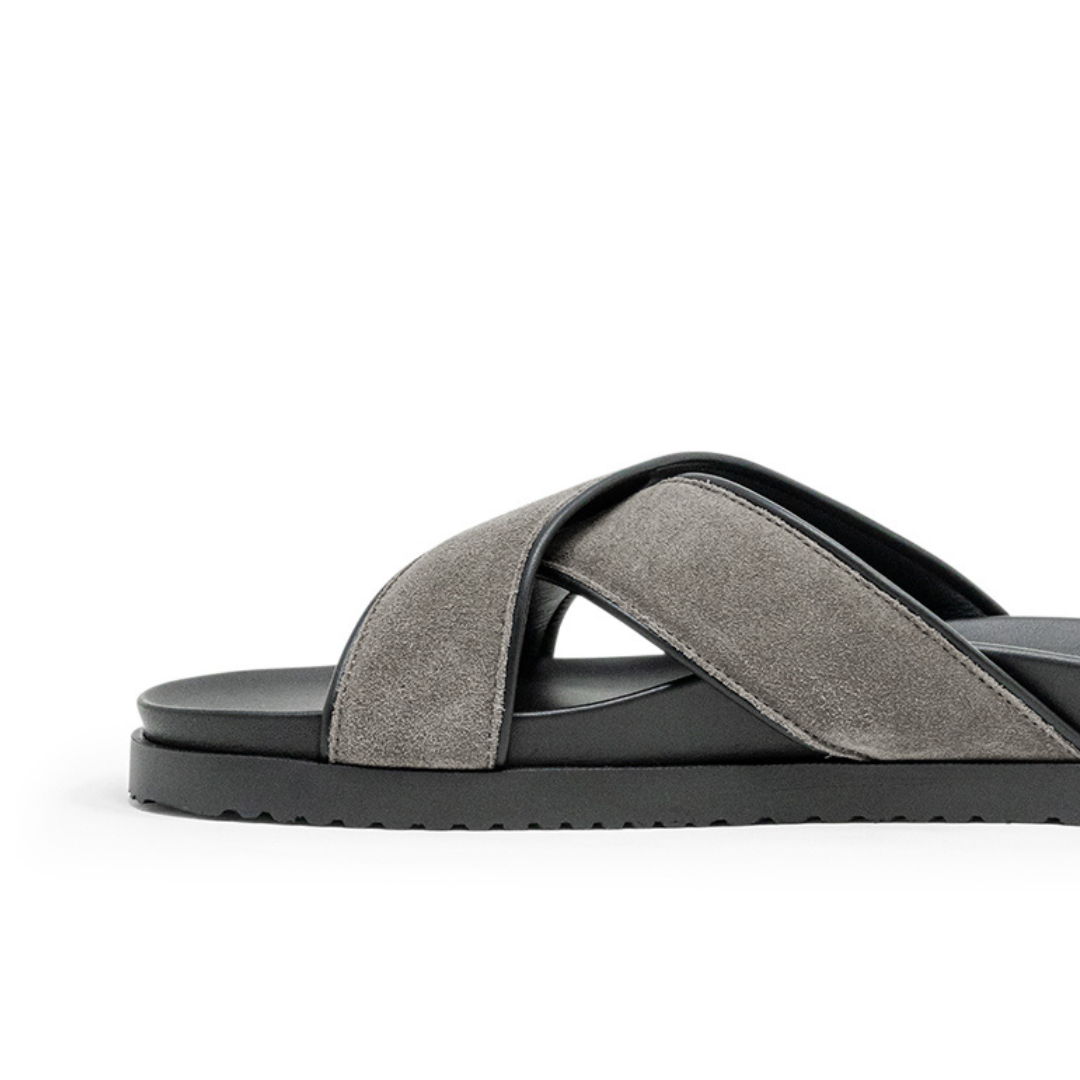 Del Toro Shoes Men's Grigio Amalfi Crossover Sandal