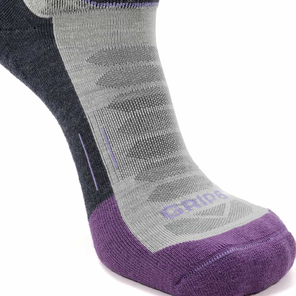 3 Pack Amethyst - Run Ankle Midweight Merino Wool Sock