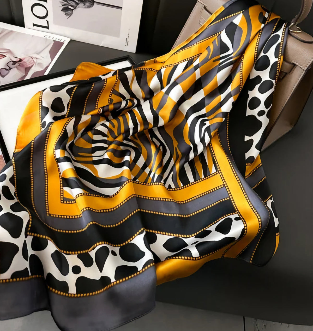 Scarves & Fedoras LEOPARD PRINT SCARF – product view 2