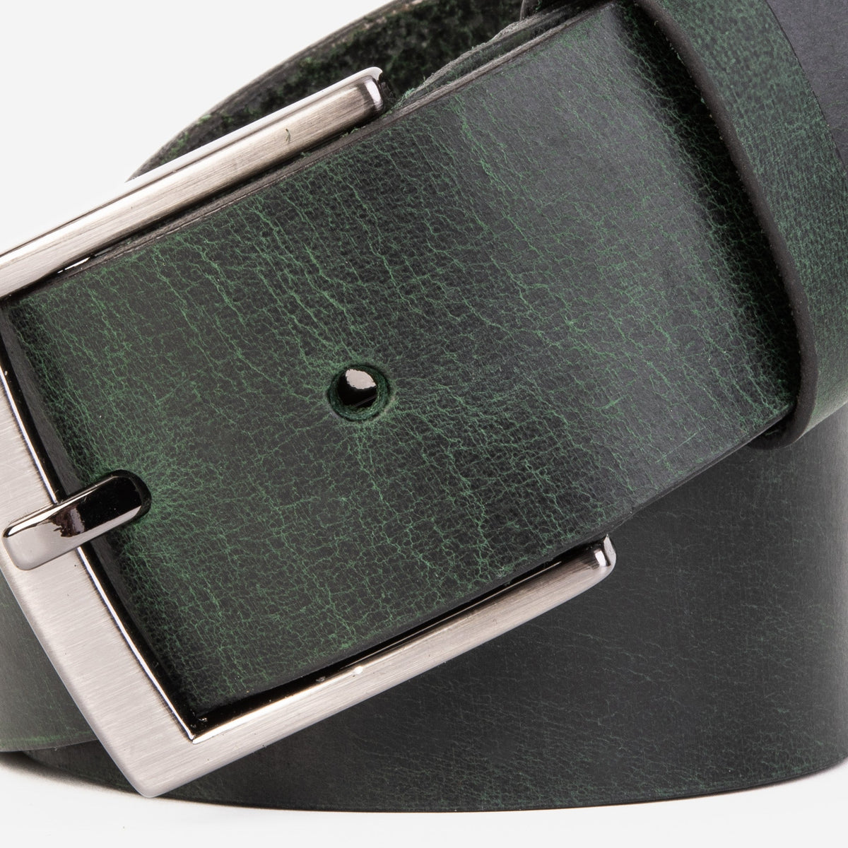 Vinci Leather The Prime Forest Green Leather Belt – product view 3