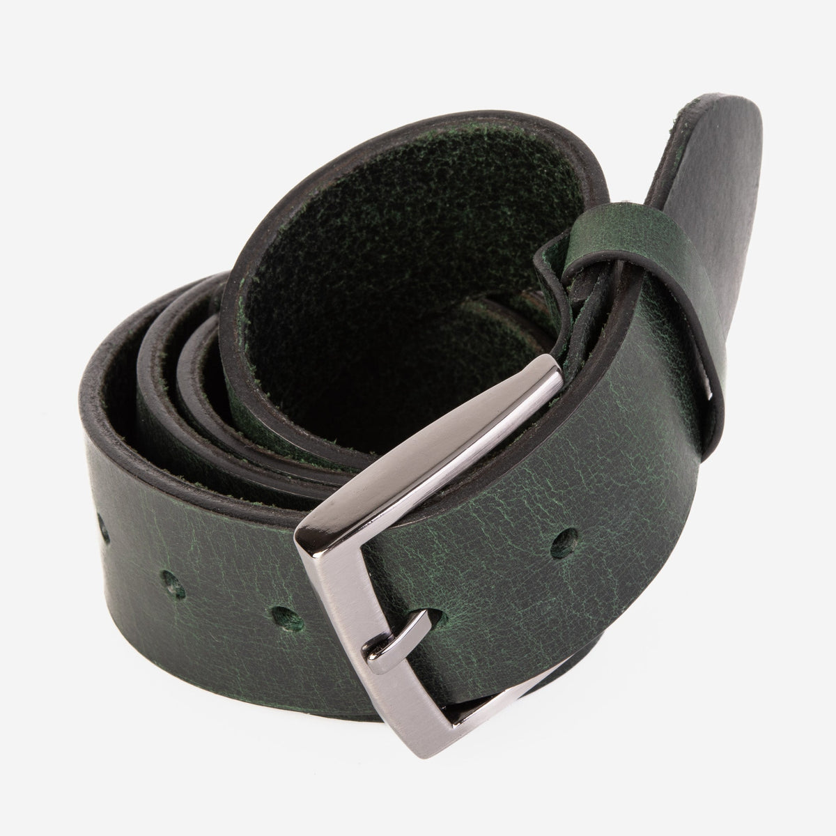 Vinci Leather The Prime Forest Green Leather Belt – product view 6