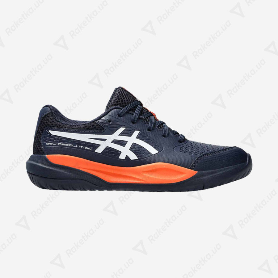 ASICS GEL-RESOLUTION X Little Kids (PS) Tennis Shoes — Midnight/White Synthetic Low-Top