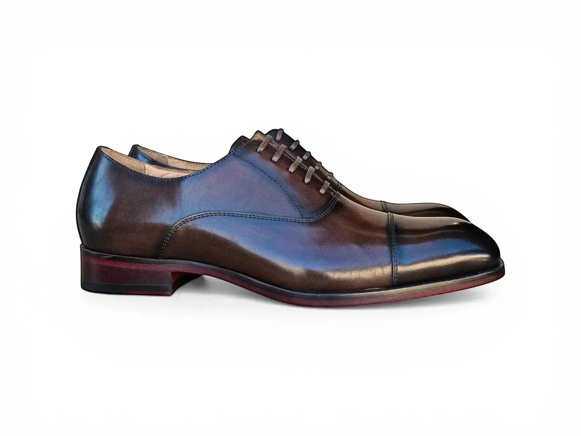 Avon Cap Toe Oxford in Leather Sole Carrucci Shoes Men's