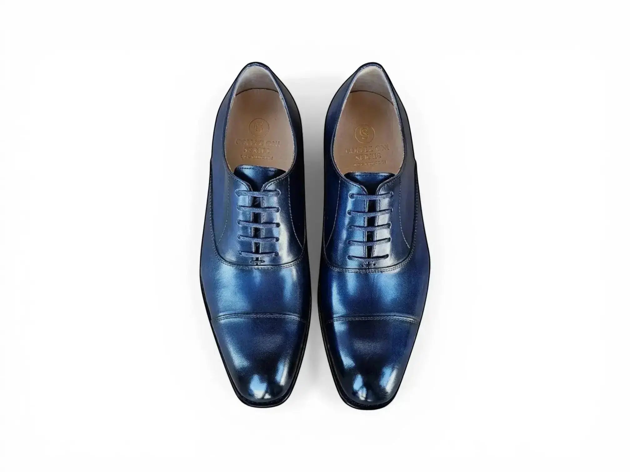 Avon Cap Toe Oxford in Leather Sole Carrucci Shoes Men's