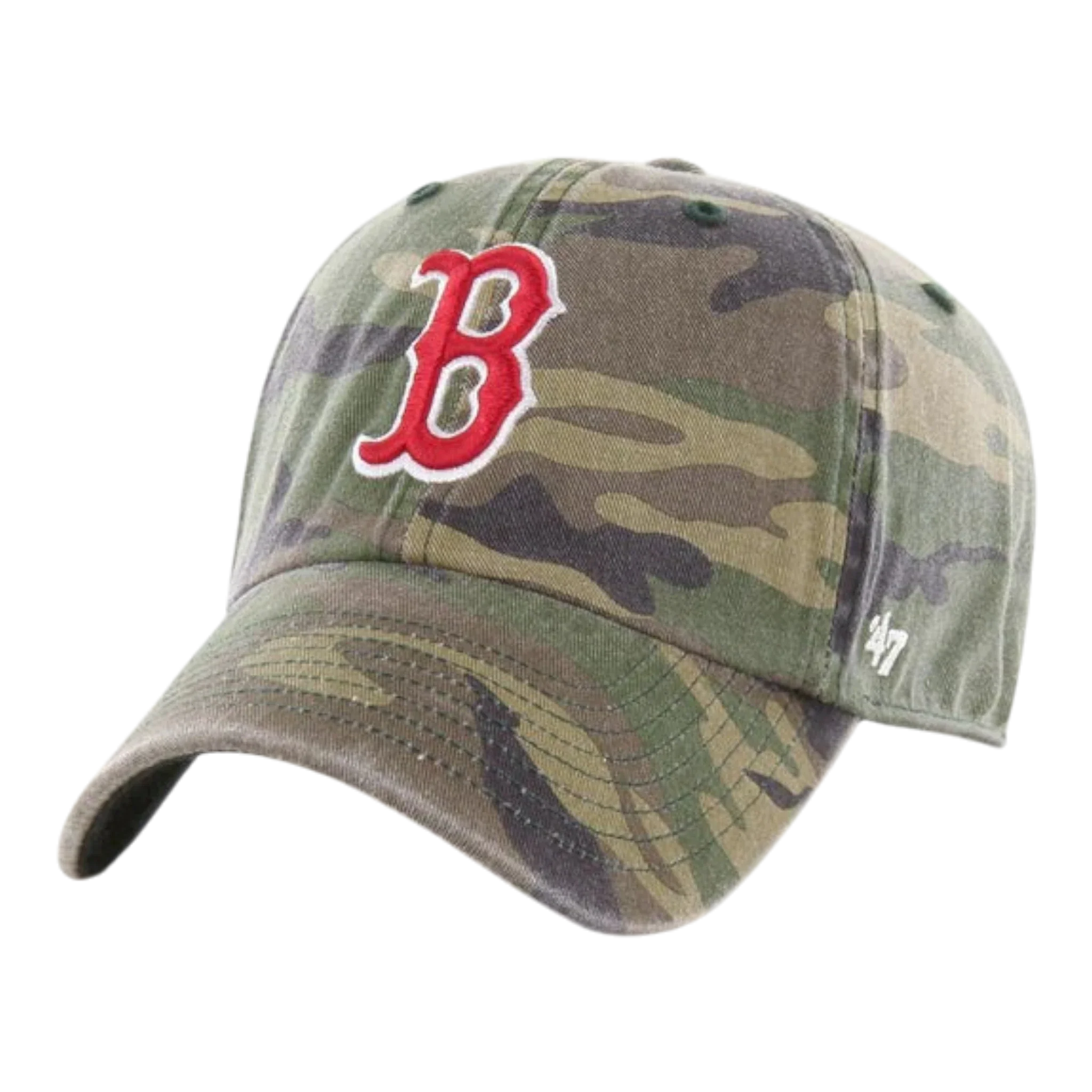 47 Brand Clean Up Boston Red Sox Strapback Hat — Camo Adjustable Cap