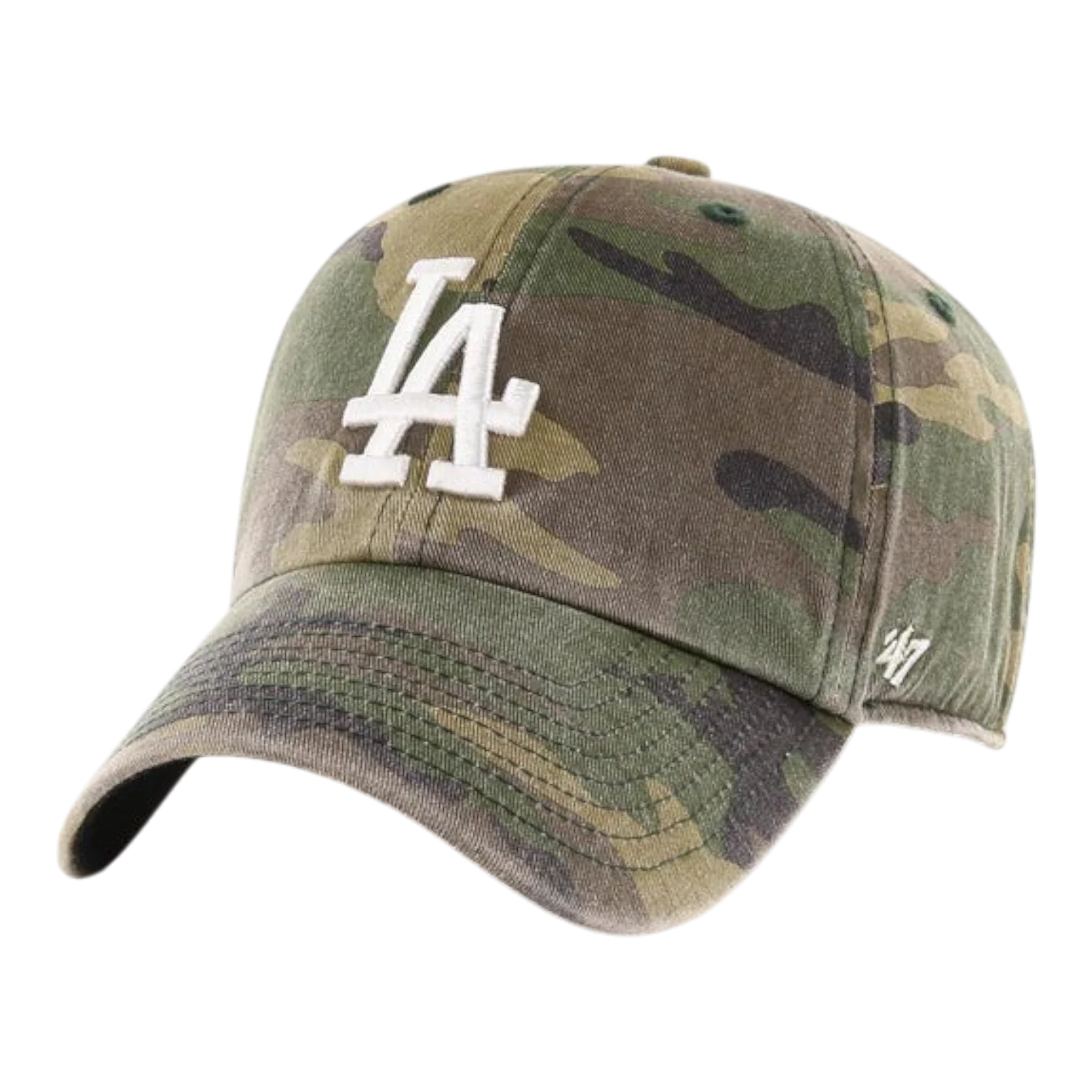 47 Brand Clean Up Los Angeles Dodgers Strapback Hat — Camo Adjustable Cap