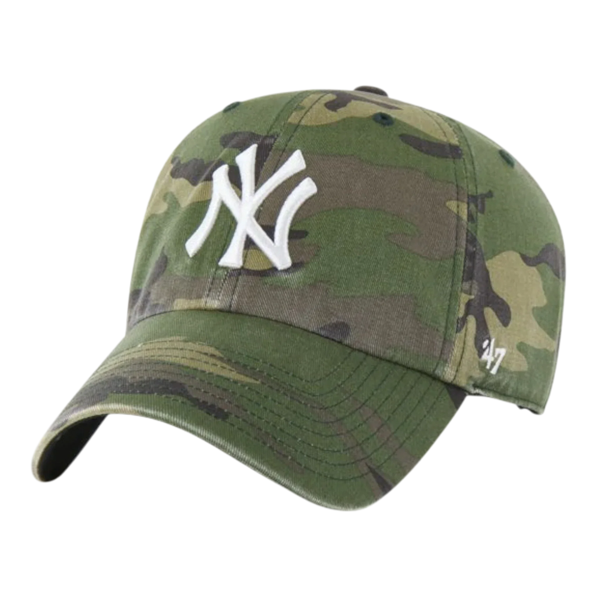 47 Brand Clean Up New York Yankees Strapback Hat β Camo Adjustable Cap