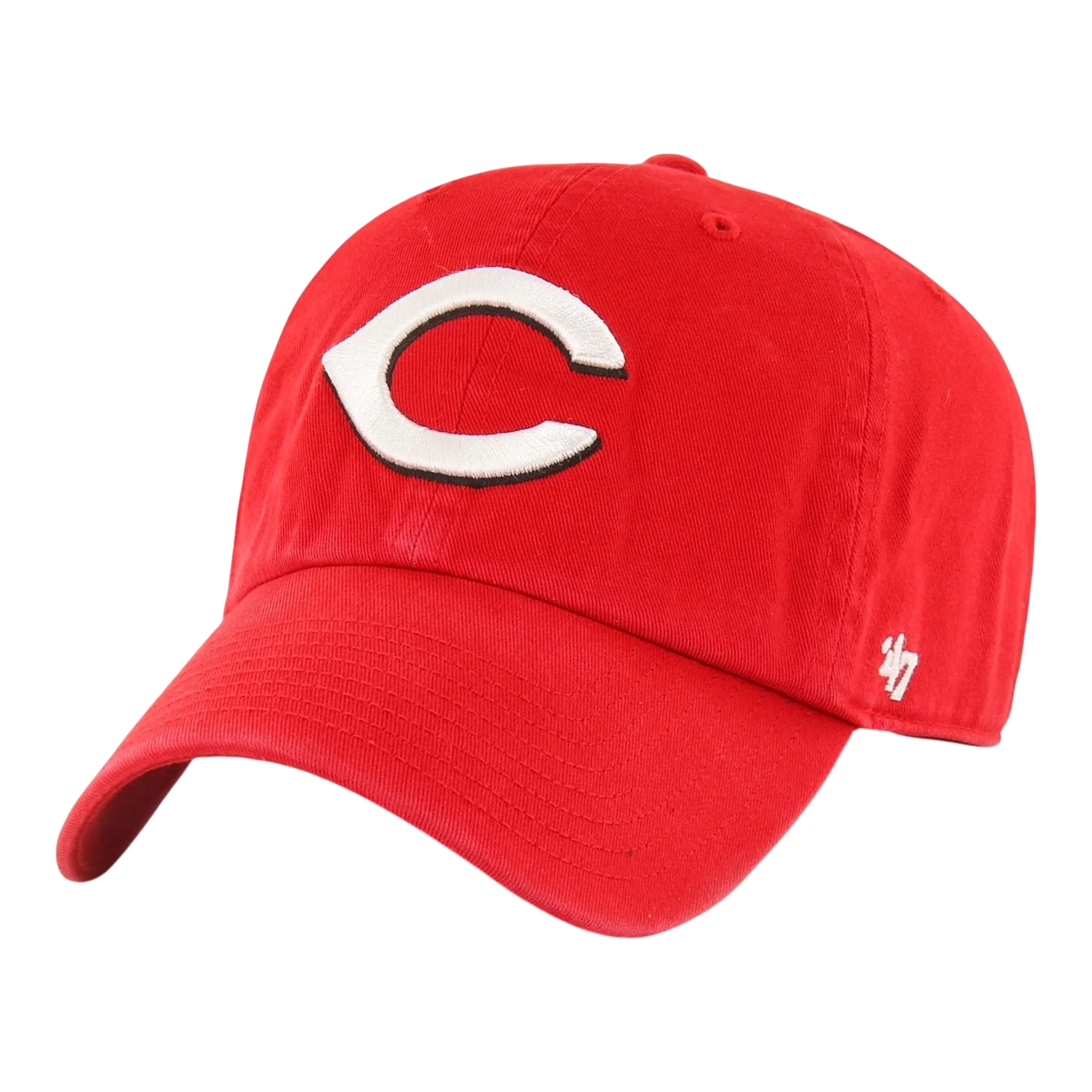 47 Brand Clean Up Cincinnati Reds Strapback Hat — Red Adjustable Cap